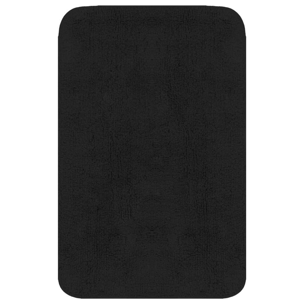 Set Tappetini per Bagno 3 pz in Tessuto Antracite vidaXL