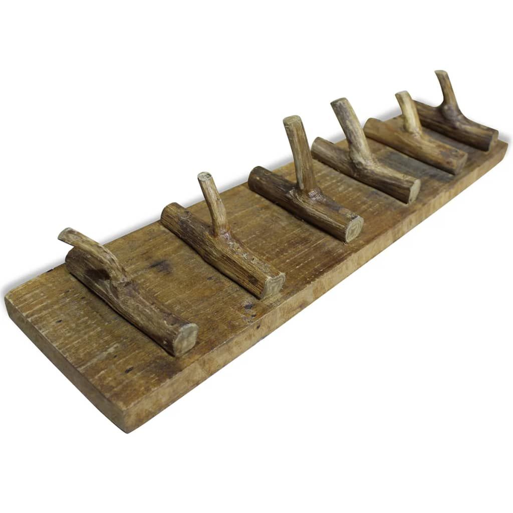 Appendiabiti in Legno di Recupero Misto 60x15 cm vidaXL