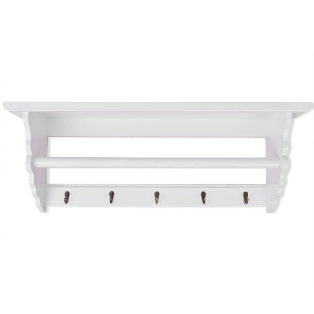 Appendiabiti in MDF bianco in stile barocco vidaXL