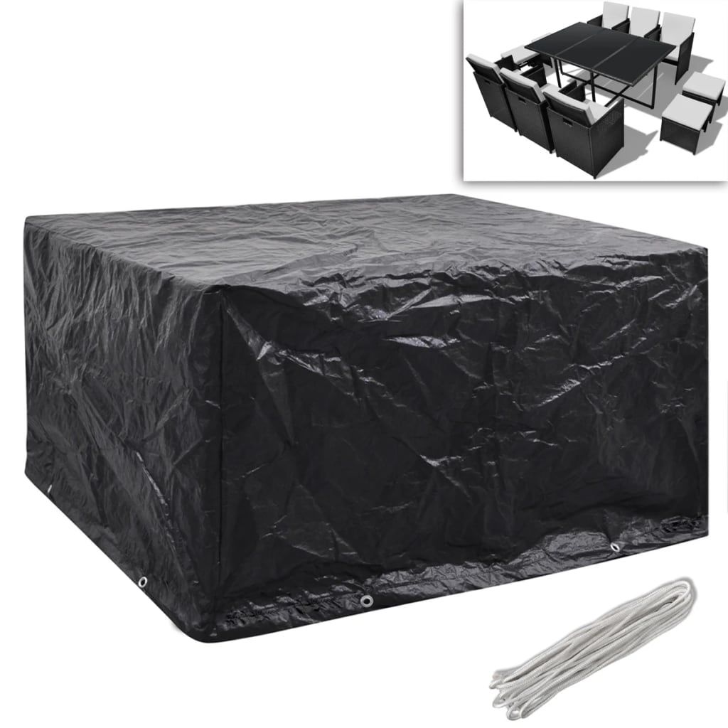 Coperture Arredi Giardino 2pz Polyrattan 8 Occhielli 172x113cm vidaXL