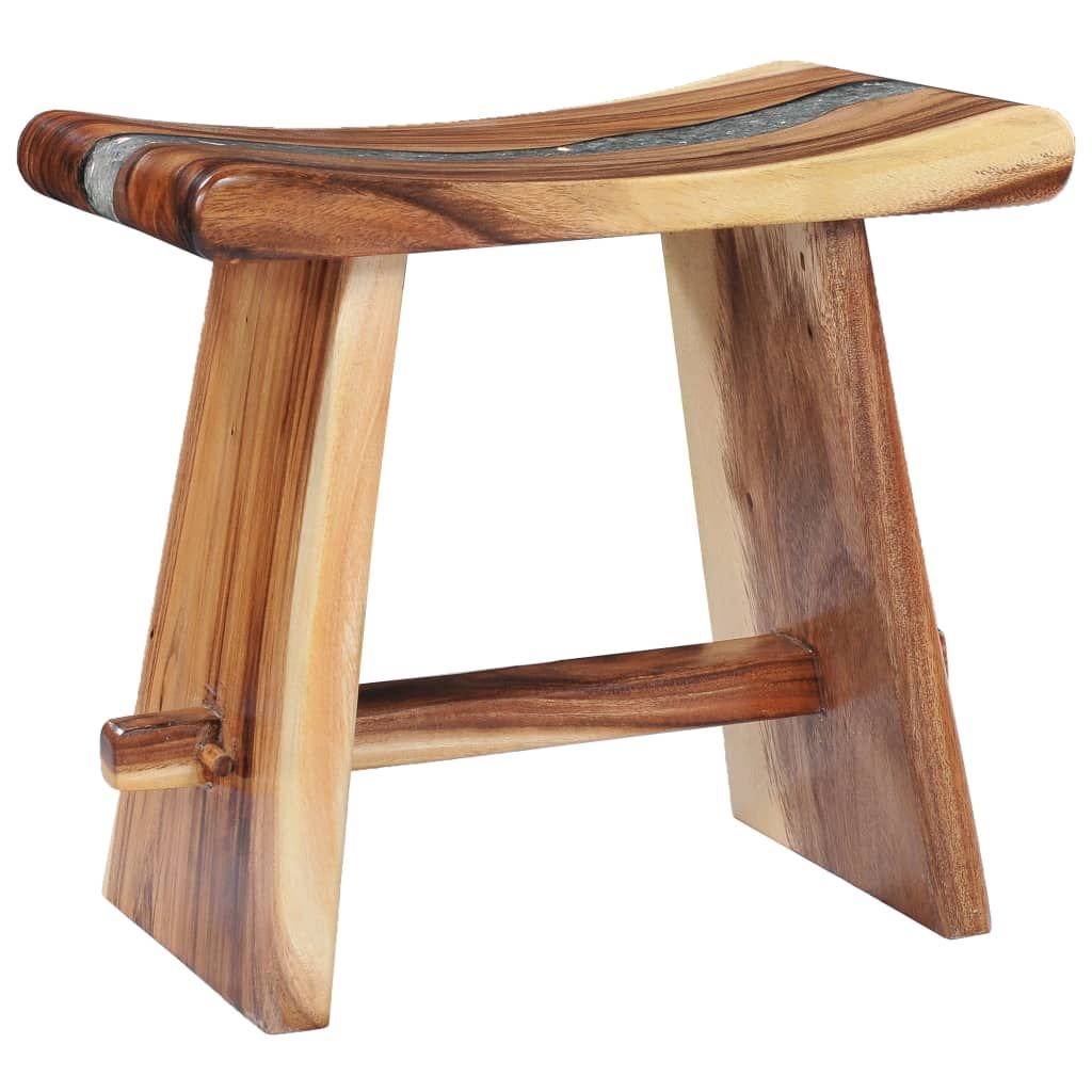 Sgabello in Legno Massello di Suar e Poliresina vidaXL
