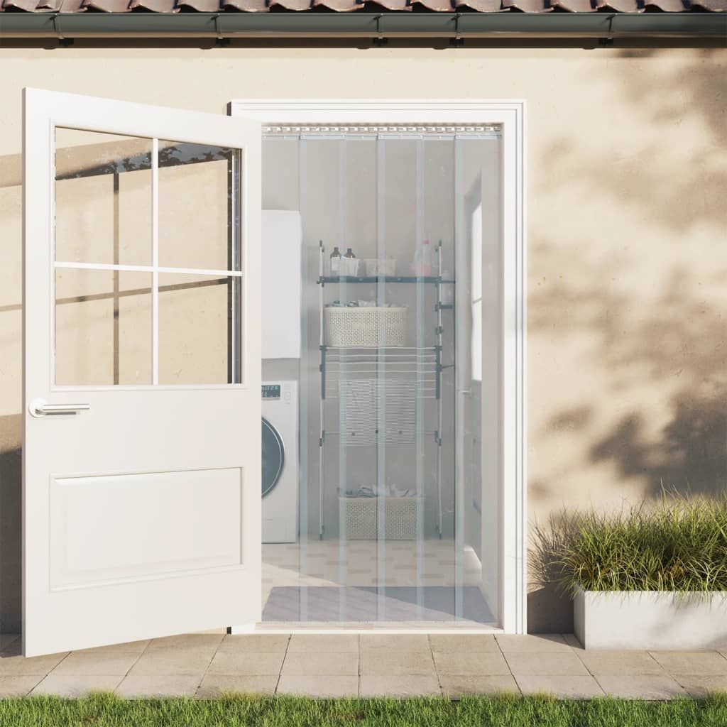 Tenda per Porte Trasparente 200 mm x 1,6 mm 50 m in PVC vidaXL