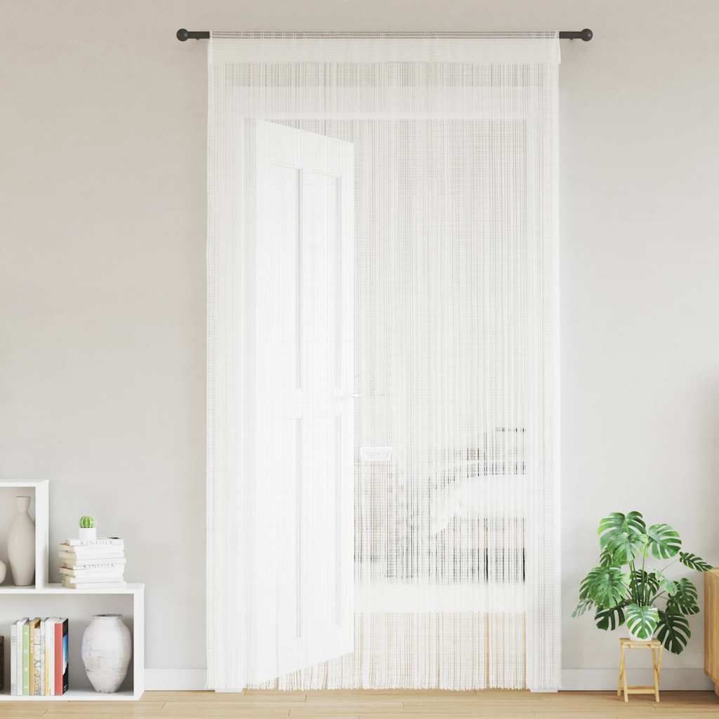 2 Pz Tende a Fili 100x250 cm Bianche vidaXL