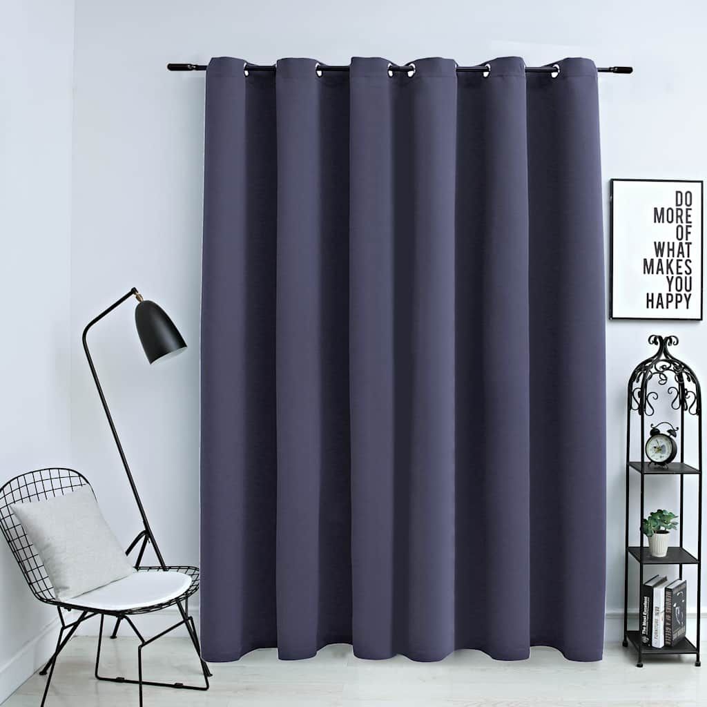 Tenda Oscurante con Anelli in Metallo Antracite 290x245 cm vidaXL