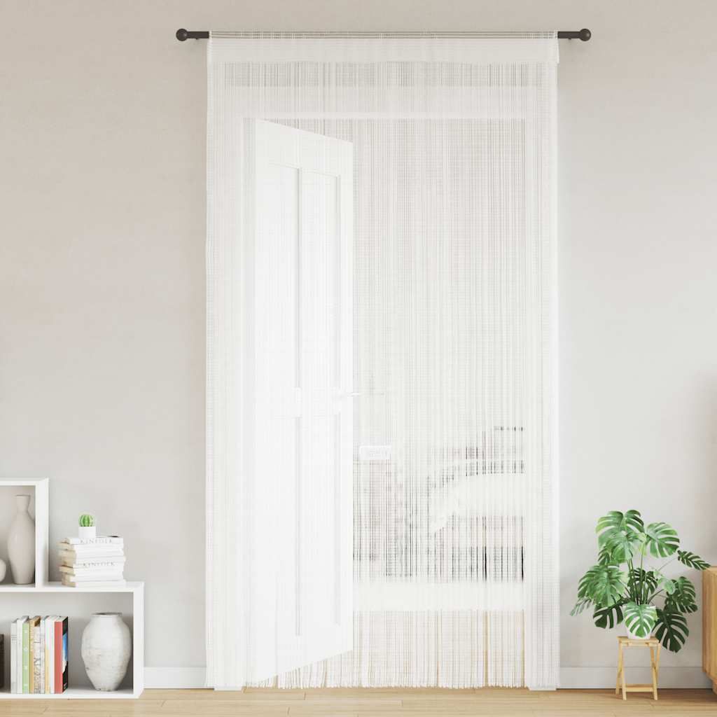2 Pz Tende a Fili 140x250 cm Bianche vidaXL
