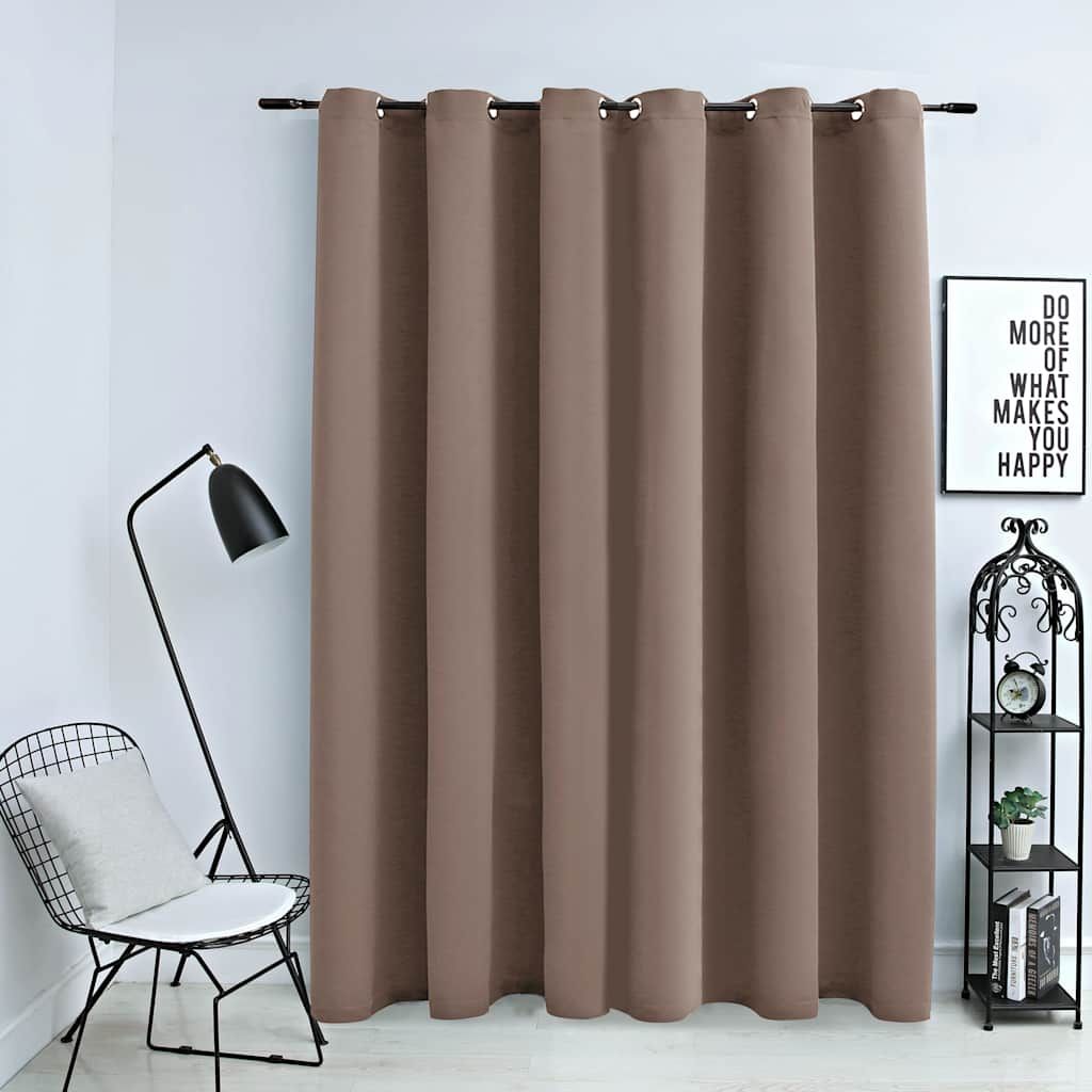 Tenda Oscurante con Anelli in Metallo Grigio Talpa 290x245 cm vidaXL
