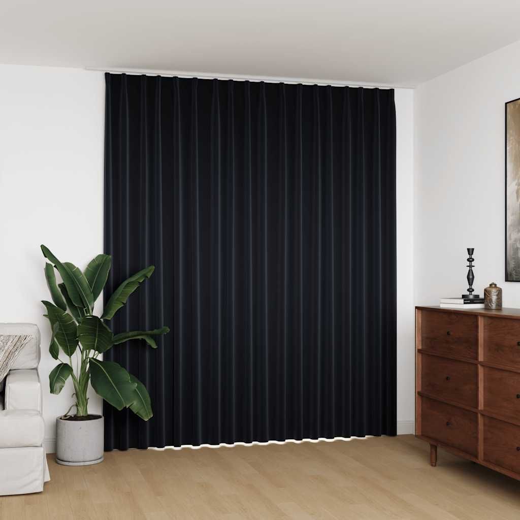Tenda Oscurante con Ganci Nera 290x245 cm vidaXL