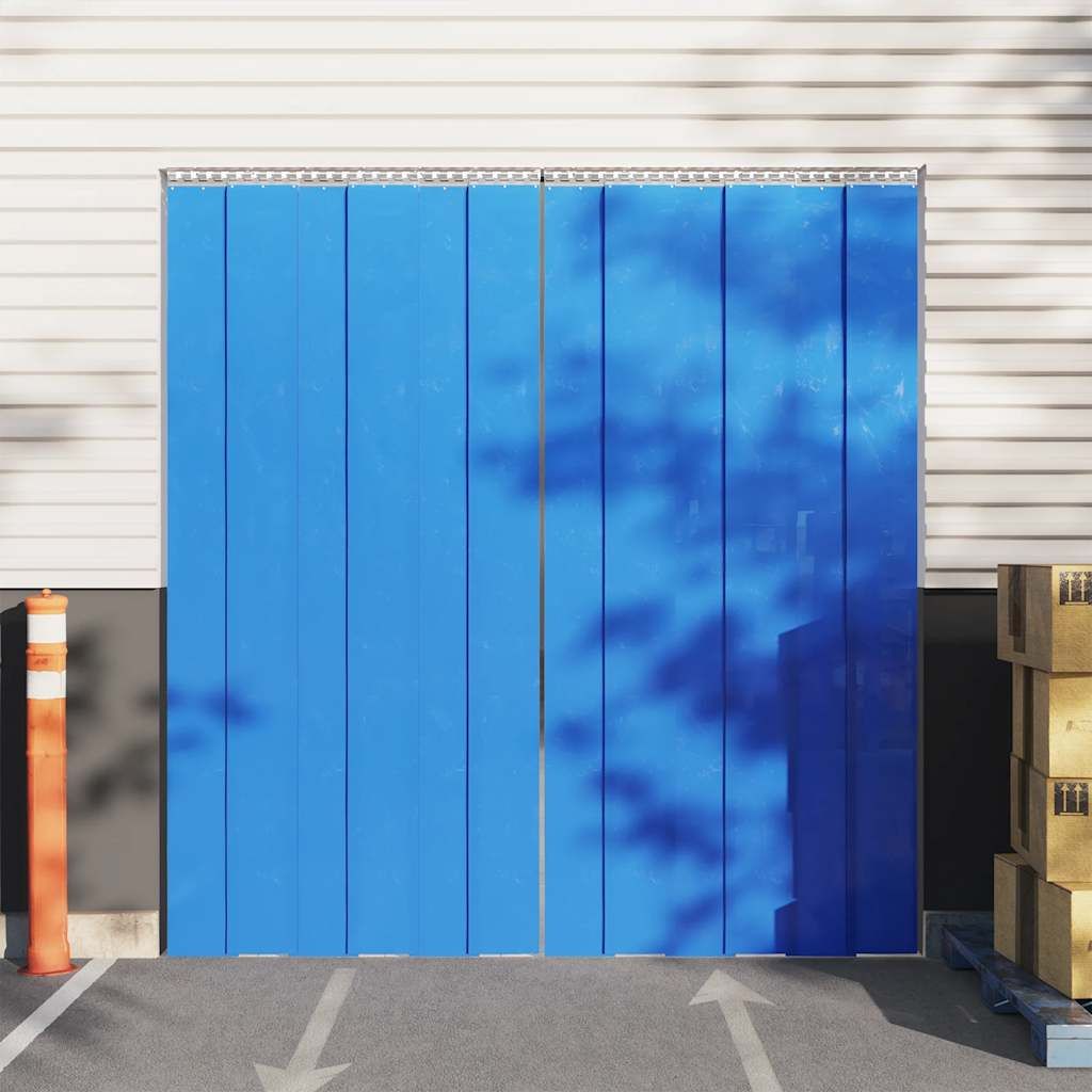 Tenda per Porte Blu 200 mm x 1,6 mm 50 m in PVC vidaXL