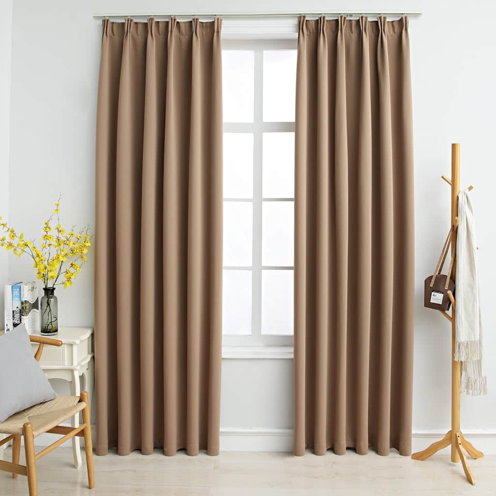 Tende Oscuranti con Ganci 2 pz Grigio Talpa 140x175 cm vidaXL