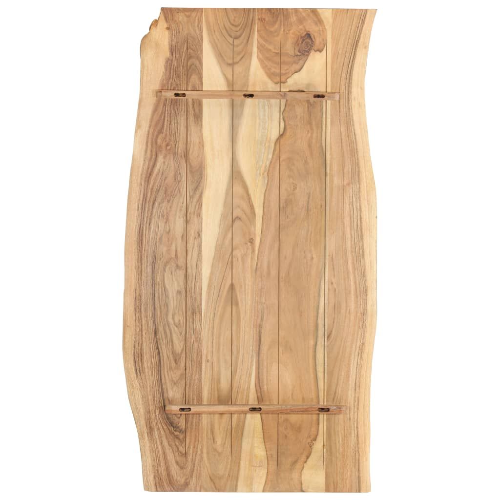 Piano del Tavolo in Legno Massello di Acacia 118x(50-60)x2,5 cm vidaXL