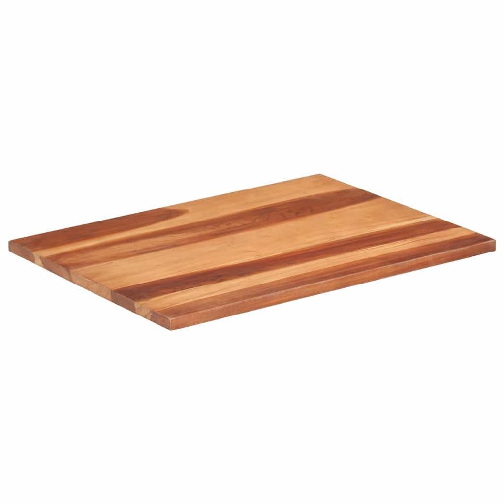 Piano Tavolo in Legno Massello di Acacia 25-27 mm 60x80 cm vidaXL