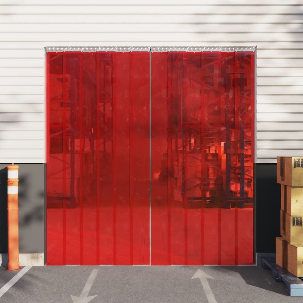 Tenda per Porte Rossa 300 mm x 2,6 mm 10 m in PVC vidaXL