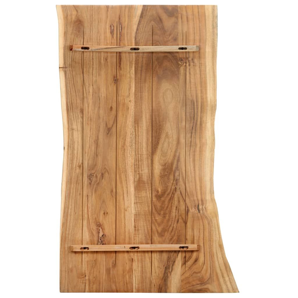 Piano del Tavolo in Legno Massello di Acacia 100x(50-60)x2,5 cm vidaXL