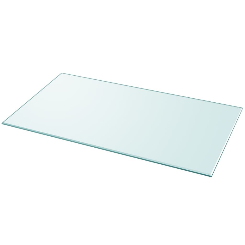 Piano Tavolo Vetro Temperato Rettangolare 1200x650 mm vidaXL