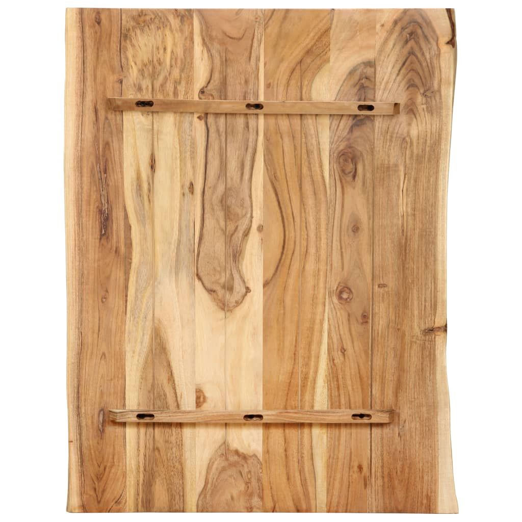 Piano del Tavolo in Legno Massello di Acacia 80x(50-60)x2,5 cm vidaXL