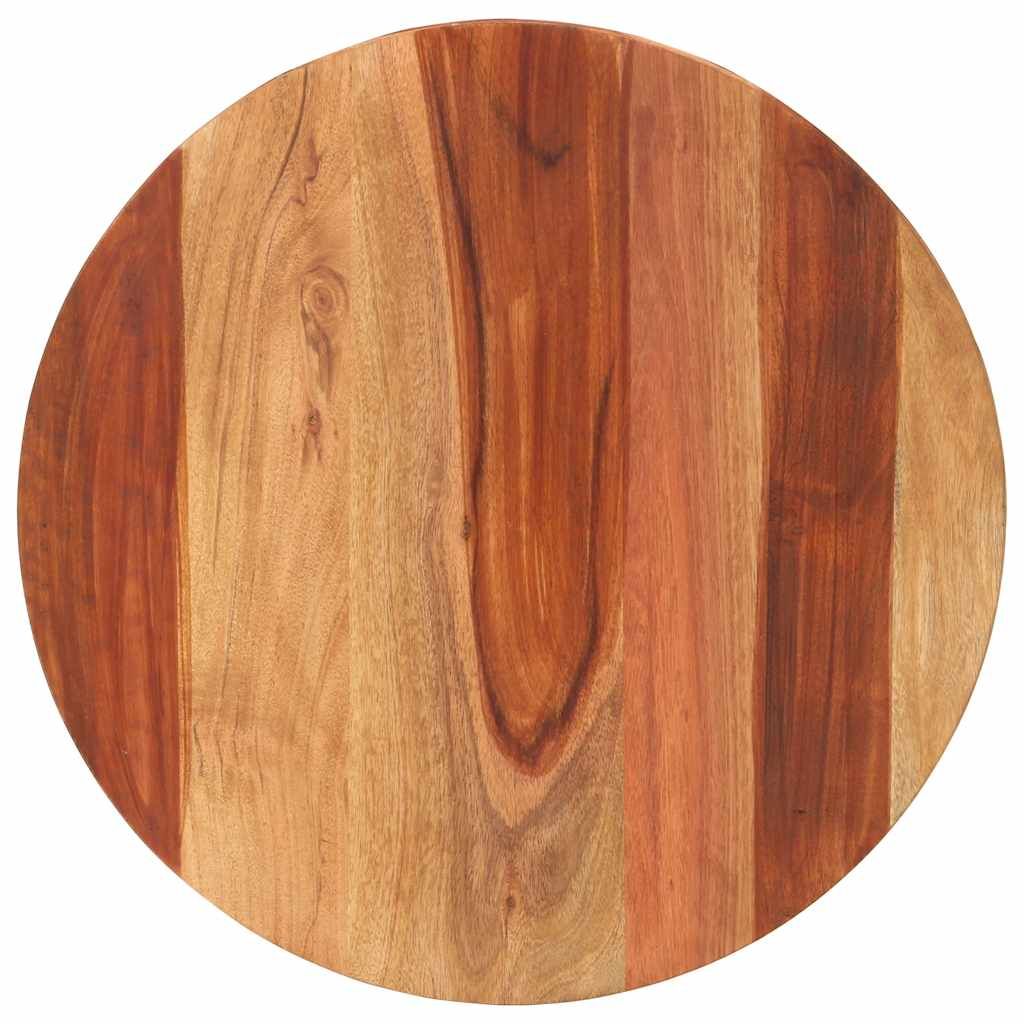 Piano Tavolo in Legno Massello di Acacia Rotondo 15-16 mm 40 cm vidaXL
