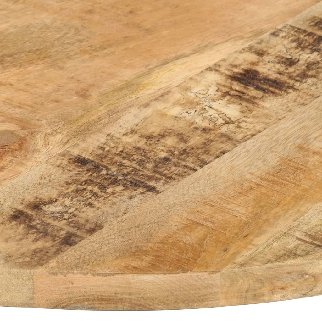 Piano Tavolo in Legno Massello di Mango Rotondo 25-27 mm 70 cm vidaXL