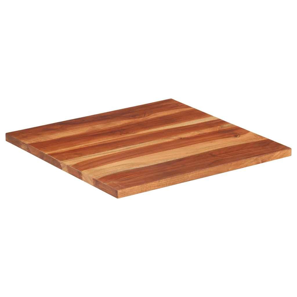 Piano Tavolo in Legno Massello di Acacia 25-27 mm 60x60 cm vidaXL
