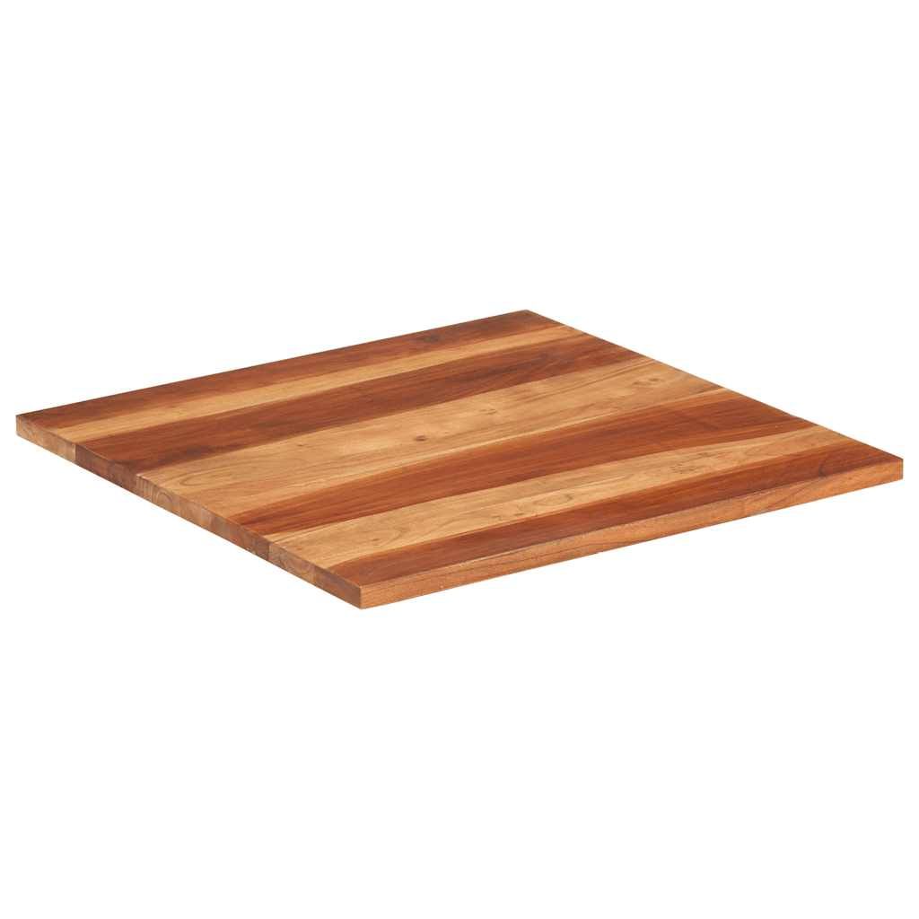 Piano Tavolo in Legno Massello di Acacia 25-27 mm 70x70 cm vidaXL