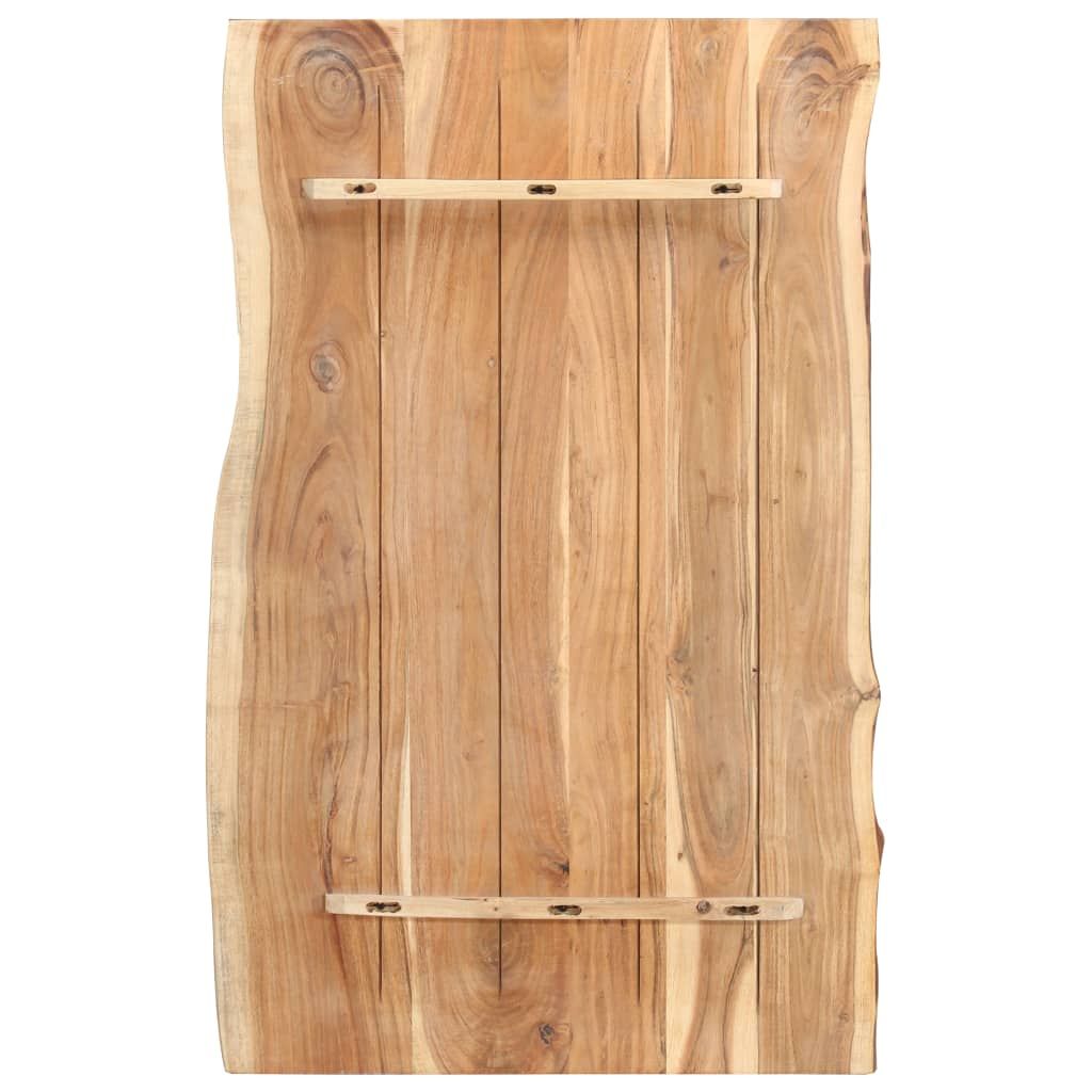 Piano del Tavolo in Legno Massello di Acacia 100x(50-60)x3,8 cm vidaXL