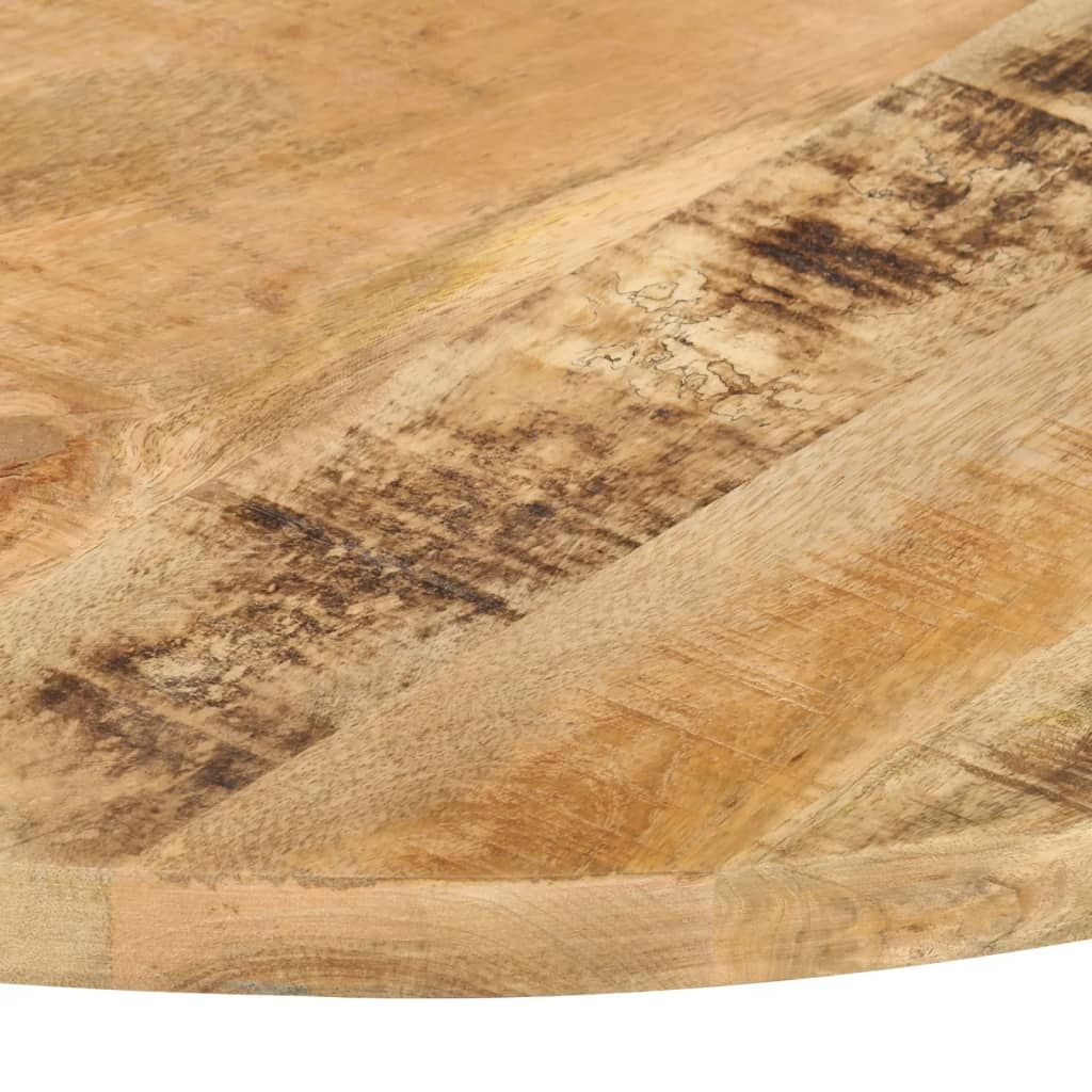 Piano Tavolo in Legno Massello di Mango Rotondo 25-27 mm 60 cm vidaXL