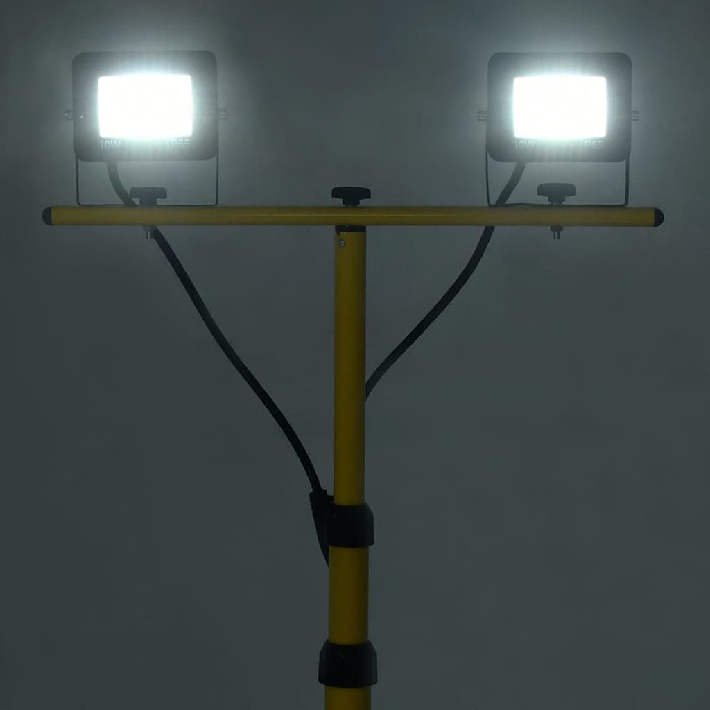 Faretto a LED con Treppiede 2x10 W Bianco Freddo vidaXL