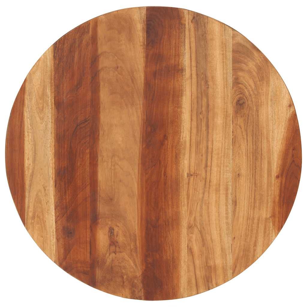 Piano Tavolo in Legno Massello di Acacia Rotondo 15-16 mm 70 cm vidaXL