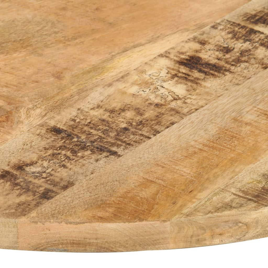 Piano Tavolo in Legno Massello di Mango Rotondo 25-27 mm 80 cm vidaXL