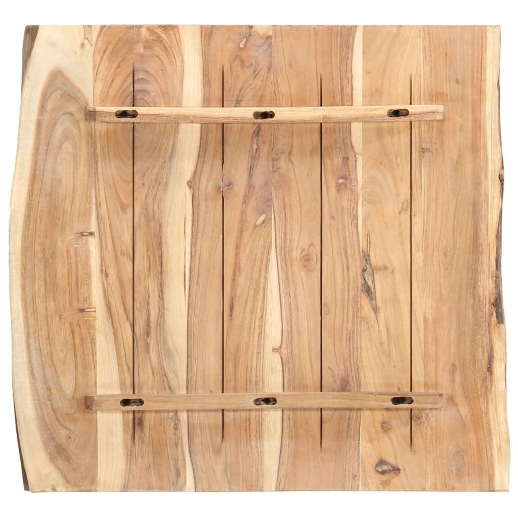 Piano del Tavolo in Legno Massello di Acacia 58x(50-60)x3,8 cm vidaXL