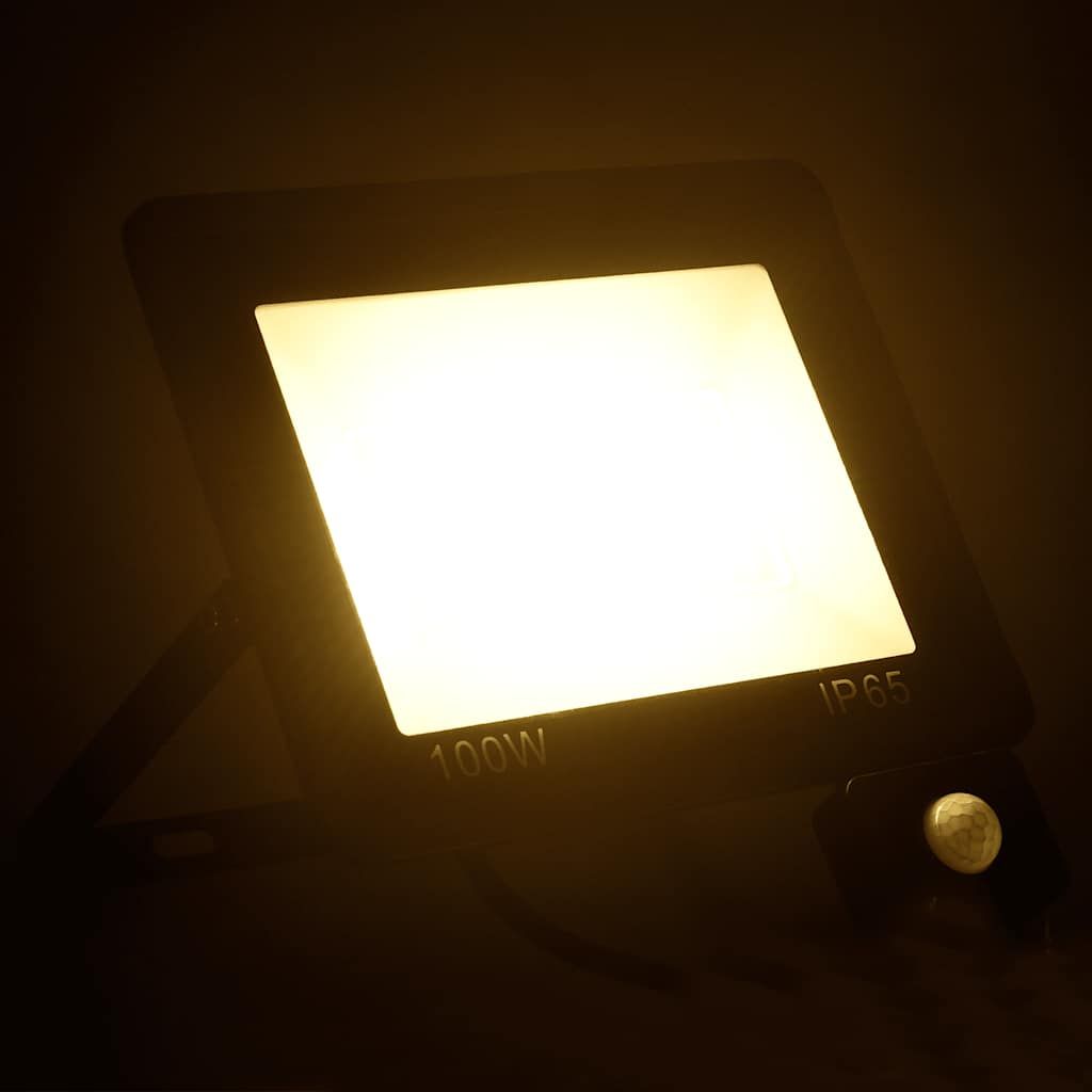 Faretto a LED con Sensore 100 W Bianco Caldo vidaXL