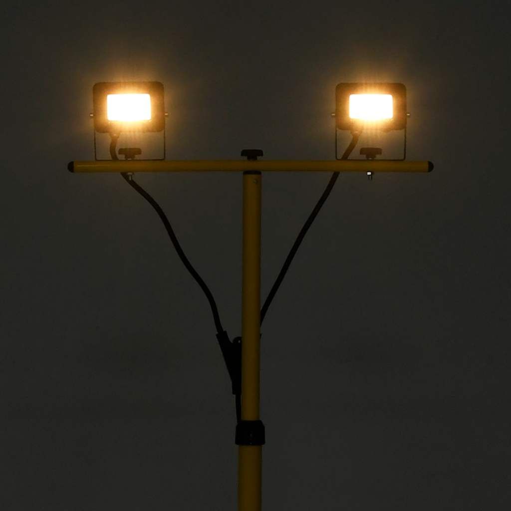 Faretto a LED con Treppiede 2x10 W Bianco Caldo vidaXL