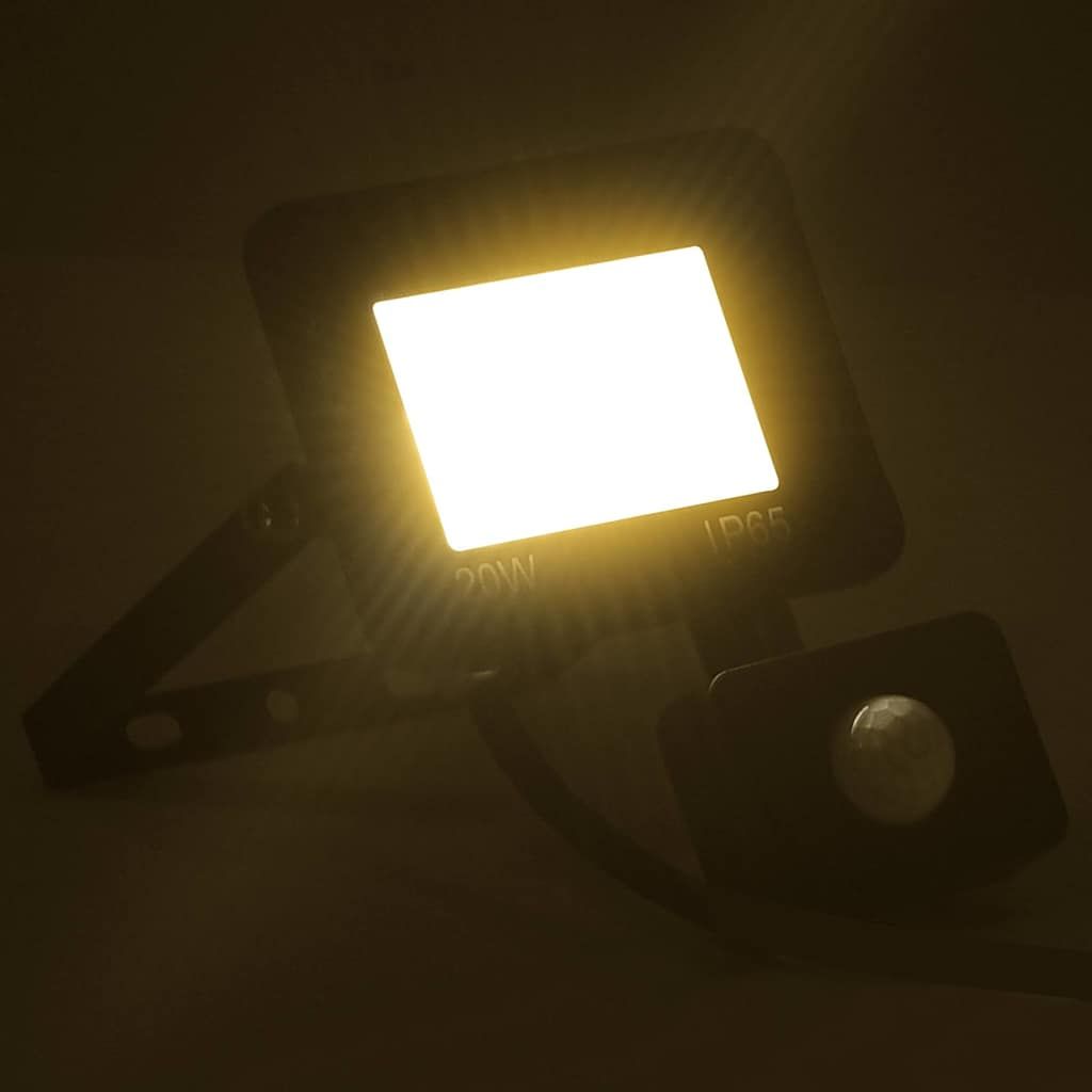 Faretto a LED con Sensore 20 W Bianco Caldo vidaXL