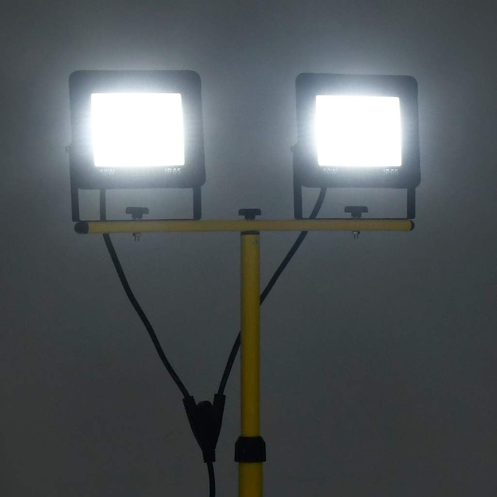 Faretto a LED con Treppiede 2x50 W Bianco Freddo vidaXL