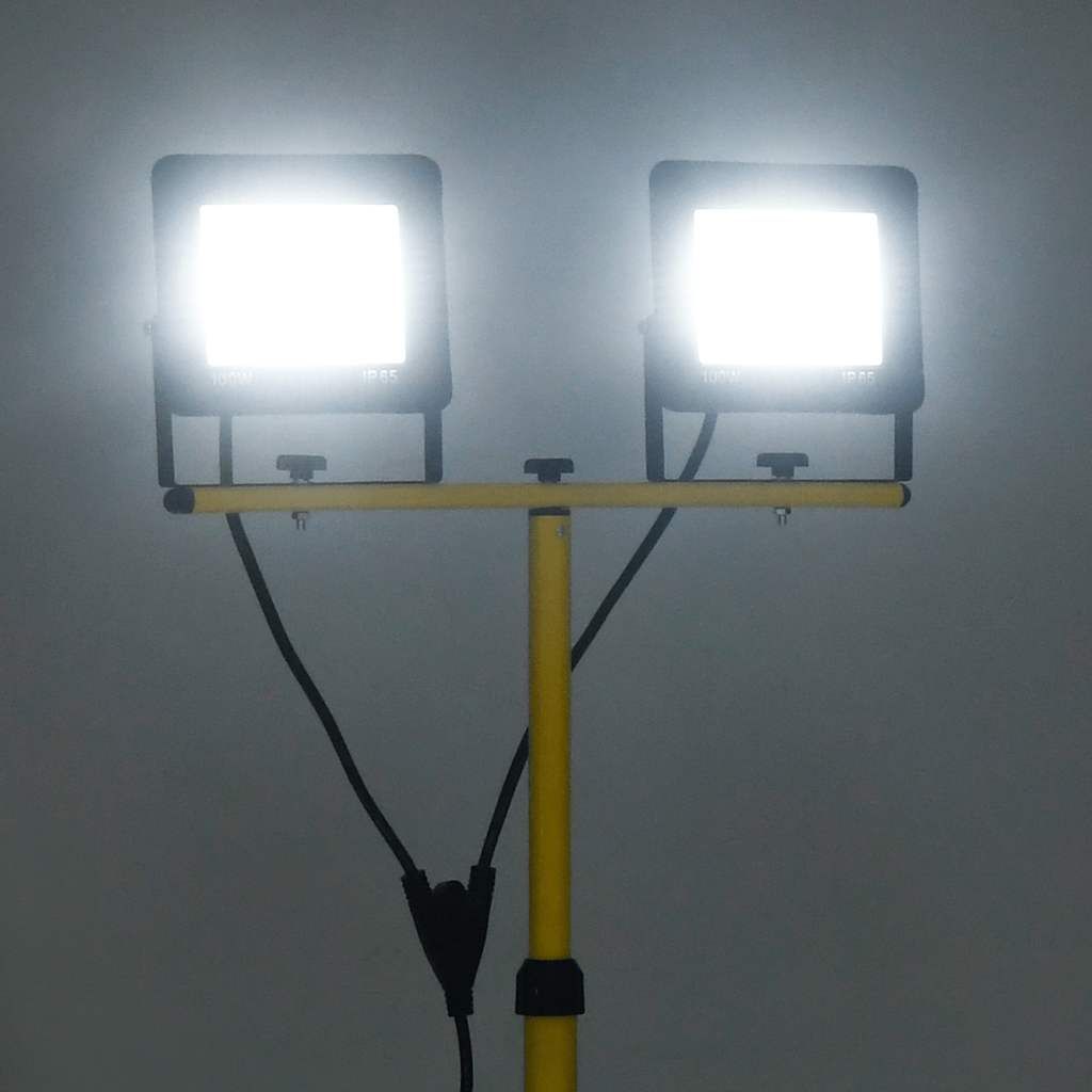 Faretto a LED con Treppiede 2x100 W Bianco Freddo vidaXL
