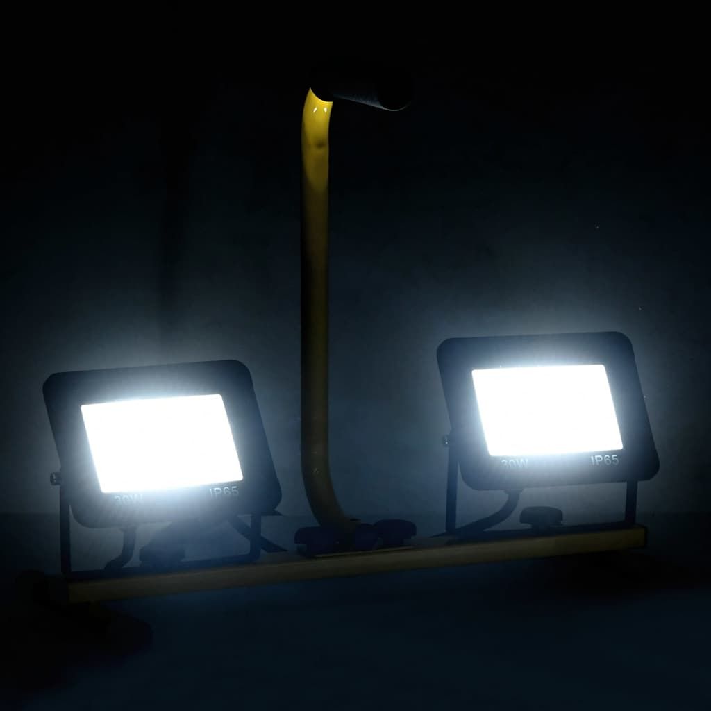 Faretto a LED con Maniglia 2x30 W Bianco Freddo vidaXL