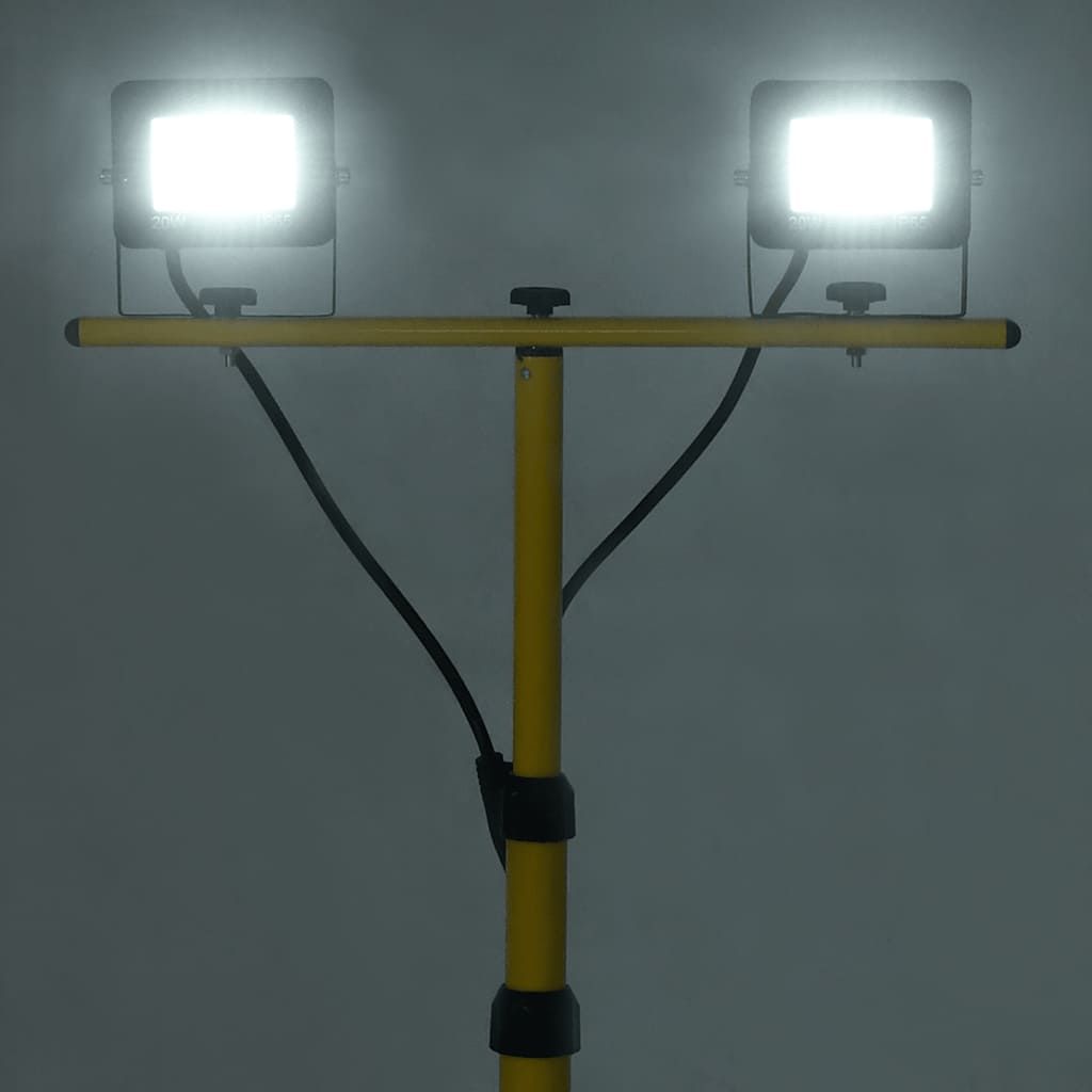 Faretto a LED con Treppiede 2x20 W Bianco Freddo vidaXL