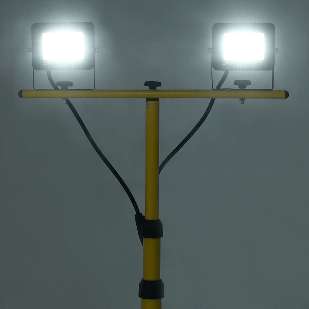 Faretto a LED con Treppiede 2x30 W Bianco Freddo vidaXL