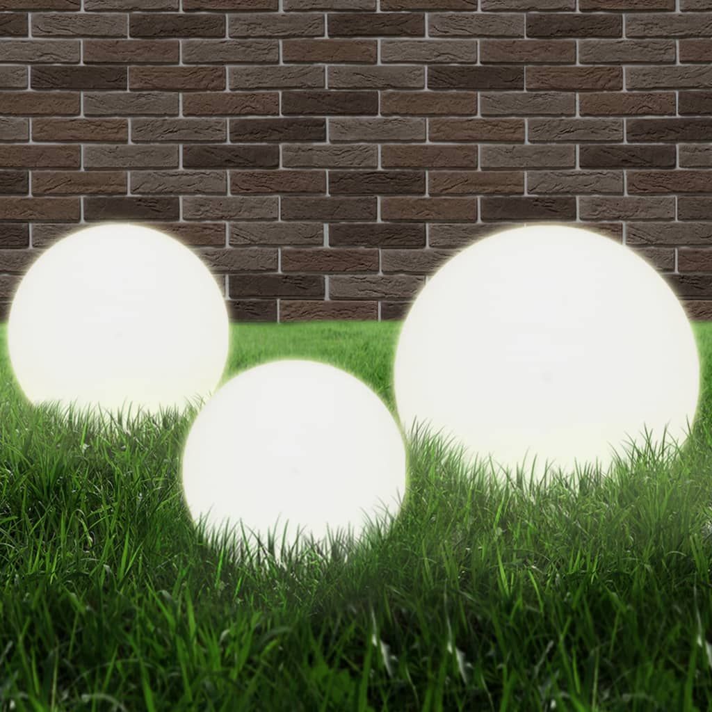 Set Lampade a LED Sferiche 6 pz 20/30/40 cm in PMMA vidaXL