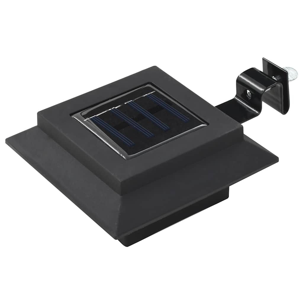 Lampade Solari da Esterno 12 pz LED Quadrate 12 cm Nere vidaXL