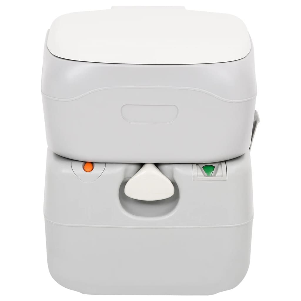 Toilette da Campeggio Portatile Grigia e Bianca 22+12 L in HDPE vidaXL