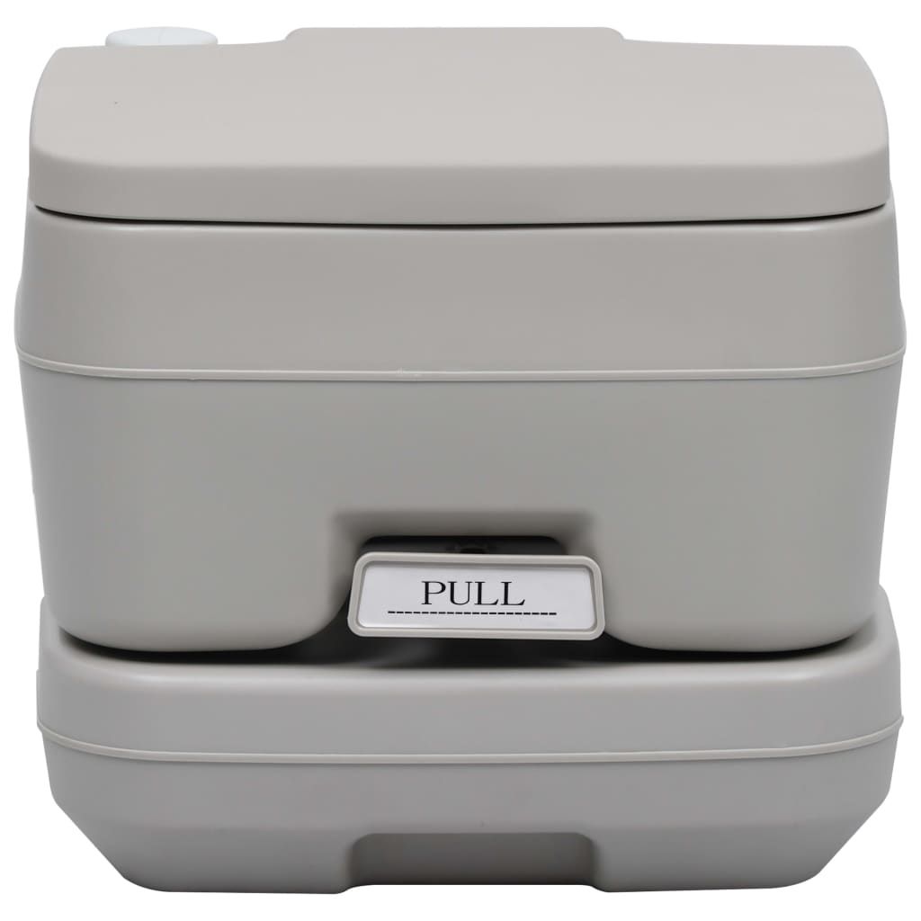 WC Portatile per Campeggio Grigio 10+10 L vidaXL