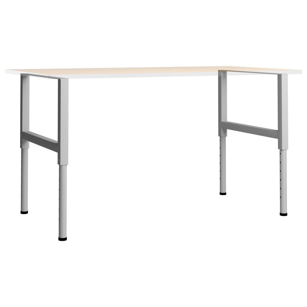 Telai per Banco da Lavoro 2 pz in Metallo 85x(69-95,5) cm Grigi vidaXL