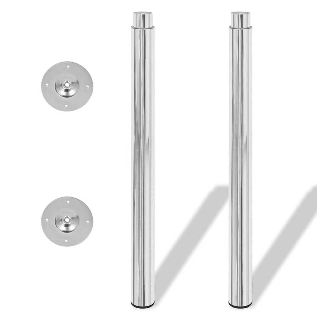 Gambe Telescopiche per Tavolo 2 pz Cromate 710 mm-1100 mm vidaXL