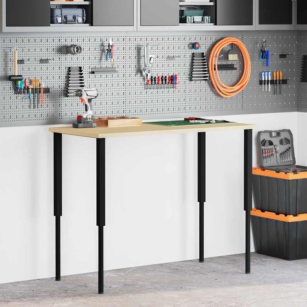 Telai per Banco da Lavoro 2 pz in Metallo 55x(69-95,5) cm Neri vidaXL