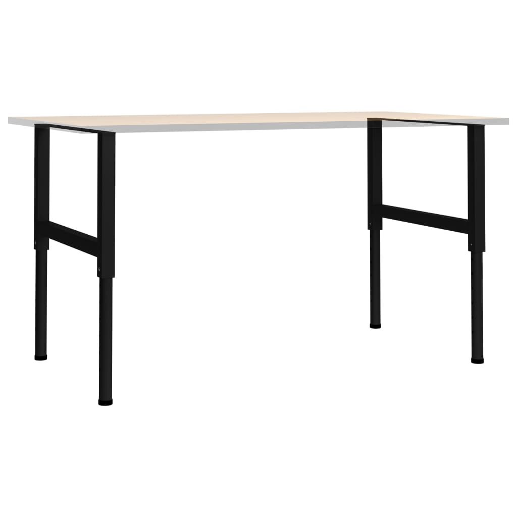 Telai per Banco da Lavoro 2 pz in Metallo 85x(69-95,5) cm Neri vidaXL