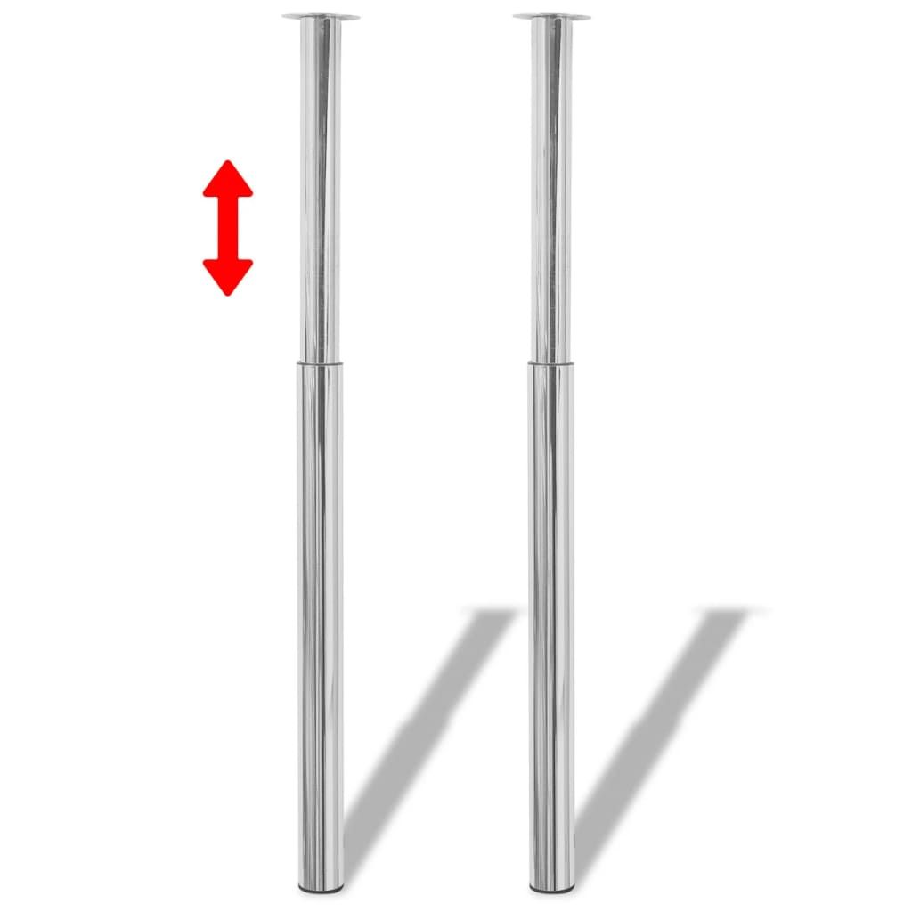 Gambe Telescopiche per Tavolo 4 pz Cromate 710-1100 mm vidaXL