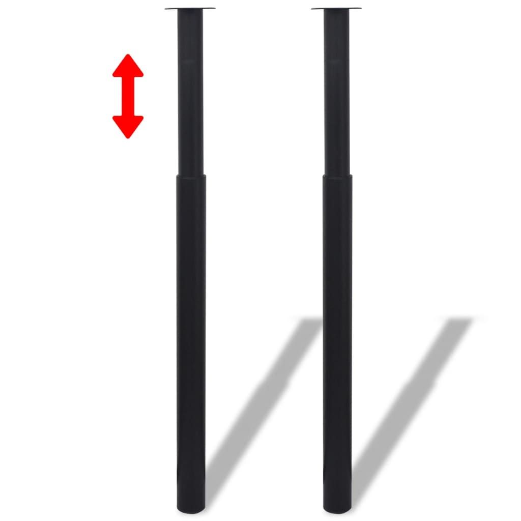 Gambe Telescopiche per Tavolo 4 pz Nero 710-1100 mm vidaXL