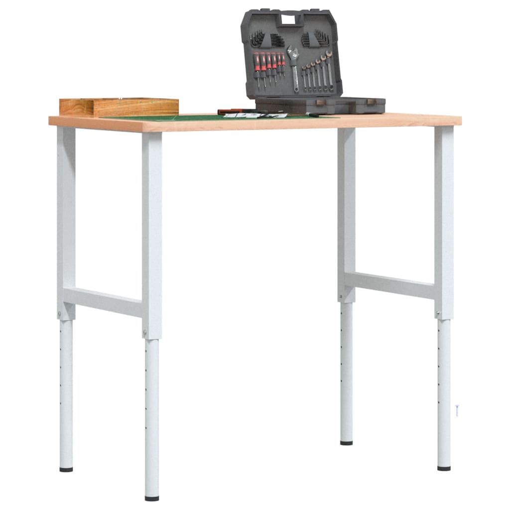 Telai per Banco da Lavoro 2 pz in Metallo 55x(69-95,5) cm Grigi vidaXL