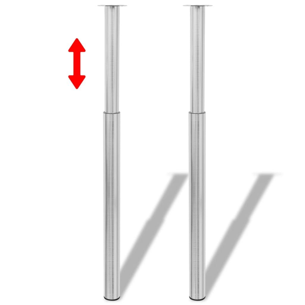Gambe Telescopiche per Tavolo 4 pz Acciaio Inossidabile 710-1100mm vidaXL