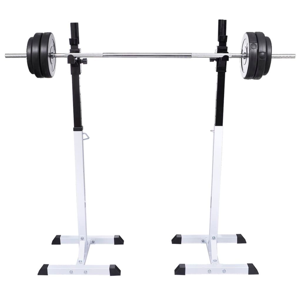 Stazione per Squat con Bilanciere e Set di Manubri da 30,5 kg vidaXL